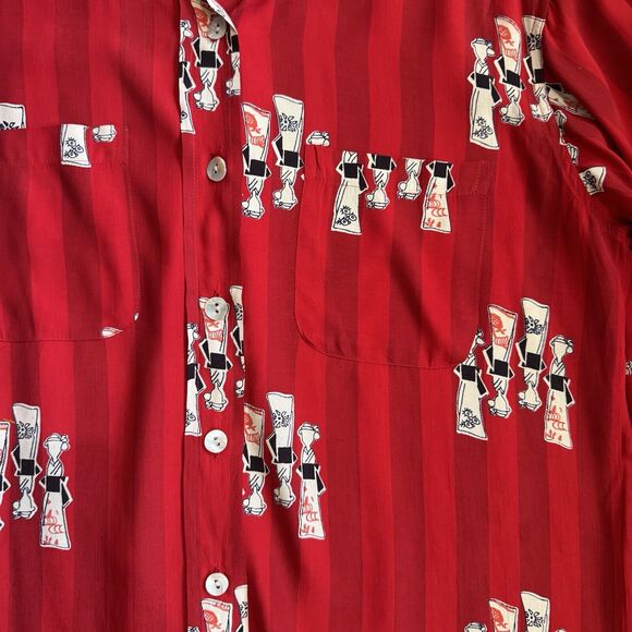 Chico's Designs Red Black Rayon Japanese Women Print Size 2 - Picture 6 of 12